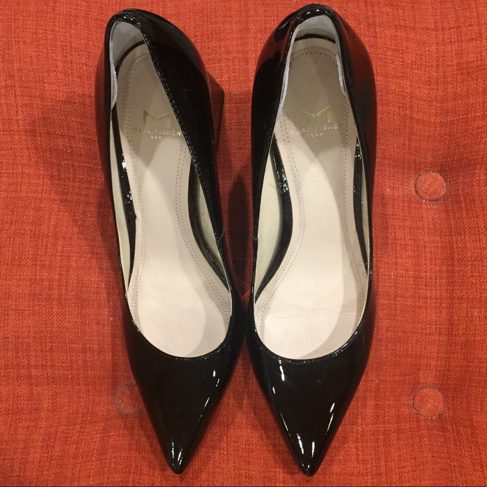 Marc Fisher Block Heel Pointy Toe Pump - image 3